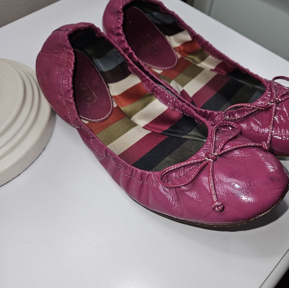 Coach pink patent leather